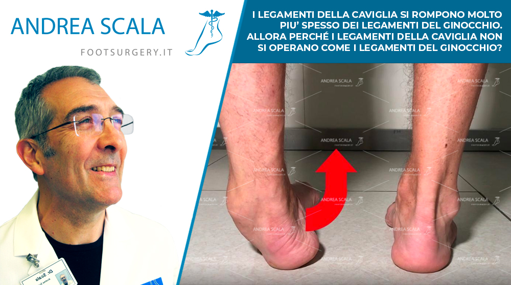 I LEGAMENTI DELLA CAVIGLIA SI ROMPONO MOLTO PIU’ SPESSO DEI LEGAMENTI DEL GINOCCHIO. ALLORA PERCHÉ I LEGAMENTI DELLA CAVIGLIA NON SI OPERANO COME I LEGAMENTI DEL GINOCCHIO?